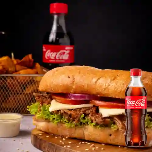 Combo Sándwich de Res + Coca Cola Original 400 ml