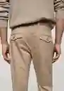 Pantalón Prato Beige Talla 46 Hombre Mango