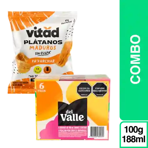 Combo Vitad Platanitos Maduros + Del Valle Frutal Surtido 6 Und