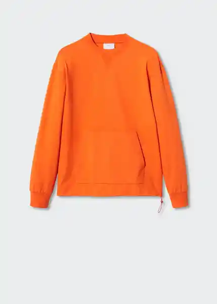 Sudadera Rainc Naranja Talla L Hombre Mango