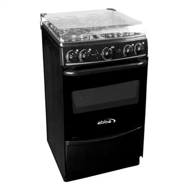 Abba Estufa de Piso Horno Gas Natural 4 Puestos Negro Ab 201-6