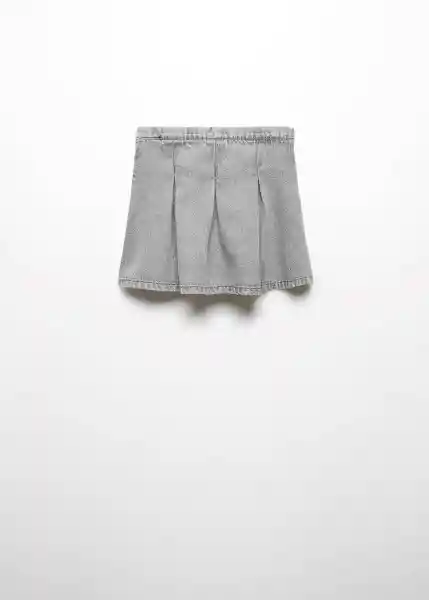 Falda Astrid Tejano Gris Talla 10 Niña Mango