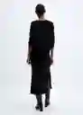 Vestido Vieira Negro Talla L Mujer Mango