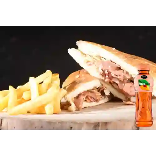 Combo Perro Americano + Fuze Tea Durazno 400ML