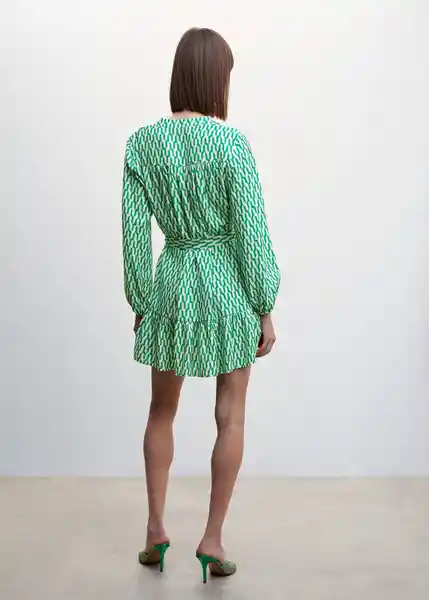 Vestido Saba-L Verde Talla M Mujer Mango