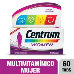 Centrum Women MULTIVITAMÍNICO, Formula para Mujer X 60 Tabs