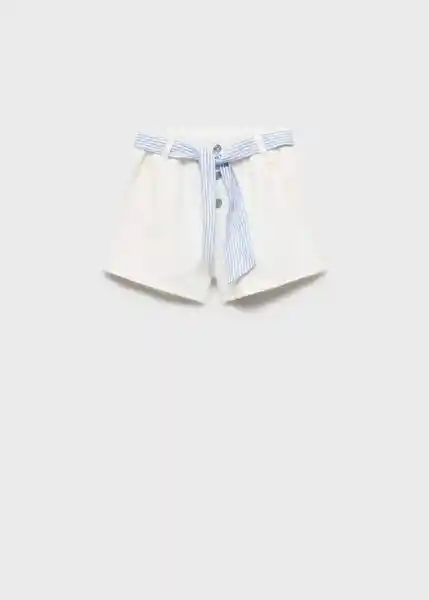 Short Gala Blanco Talla 11 Niñas Mango