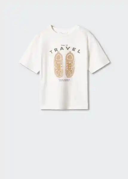 Camiseta Travel Offwhite Talla 10 Niños Mango