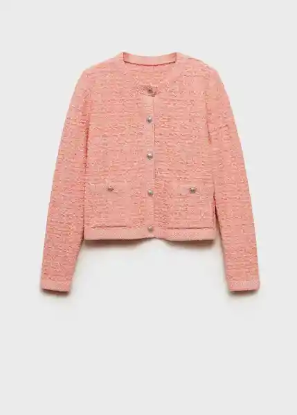 Chaqueta Morango Rosa Pastel Talla M Mujer Mango