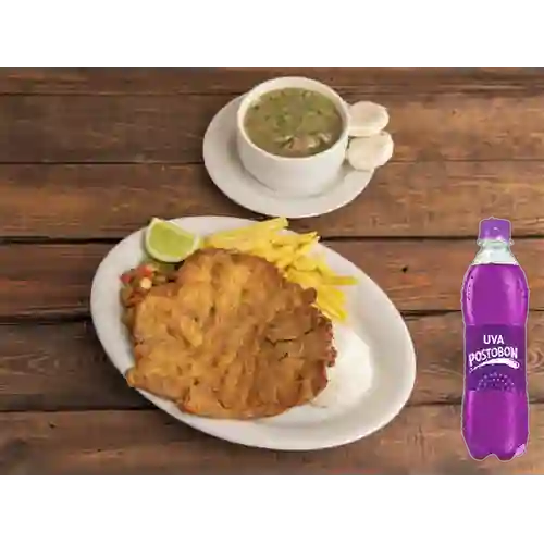 Combo 1/2 Chuleta de Pollo + Uva Postobon 400 ml