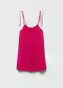 Vestido Alandi Fucsia Talla 18 Mujer Mango