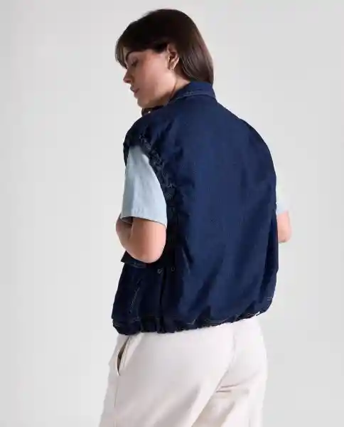 Chaleco Mujer Azul Talla S 399G000_AZU174429 Americanino