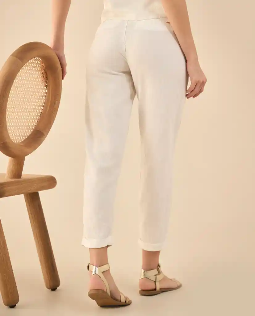 Pantalón Blanco Celaje Claro Talla 8 632G010 Esprit