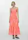 Vestido Carina Naranja Talla M Mujer Mango