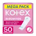 Protector Diarios Kotex Discretos Mega Pack 50 Und