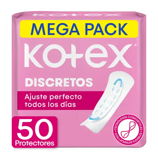 Protector Diarios Kotex Discretos Mega Pack 50 Und