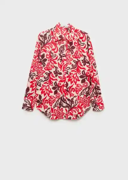 Camisa Julia Off White Talla M Mujer Mango