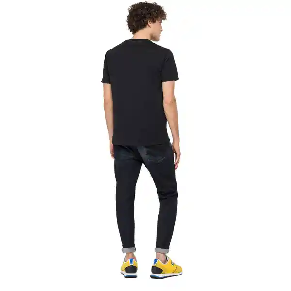 Replay Camiseta Garment Dyed Cotton Negro Talla M