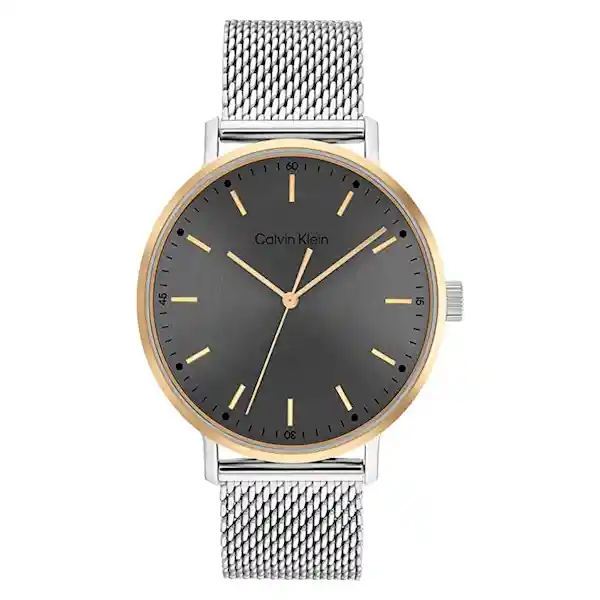 Reloj Modern Para Hombre Color Plateado 25200047 Calvin Klein