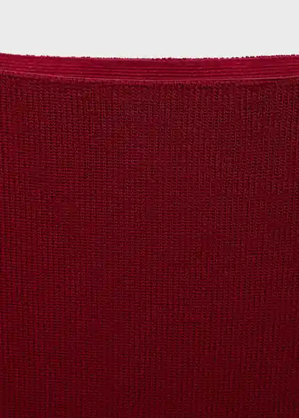 Falda Seseta Vino Talla XS Mujer Mango