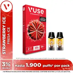 Capsulas Vuse Strawberry Ice 34Mg Paquetex2Und