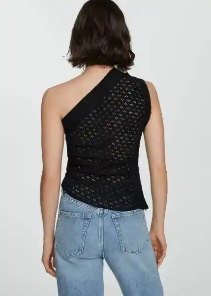 Top Lemon Negro Talla S Mujer Mango