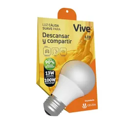 Vive Bombillo LED Descansar y Compartir 13W Luz cálida H25 
