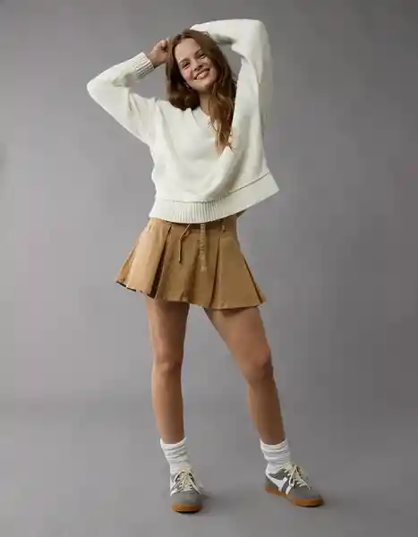 Suéter Tejido Mujer Blanco Talla: SMALL 1386100 American Eagle