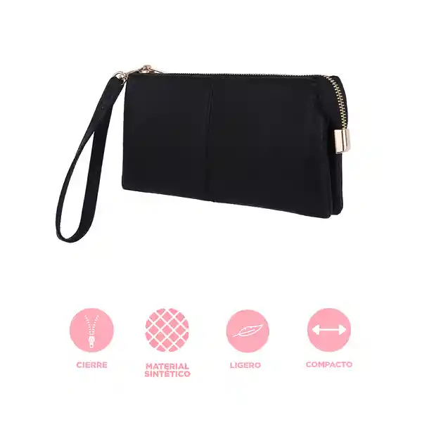 Bolso Multiuso Con Asa de Mano Granulado Serie Negro Miniso