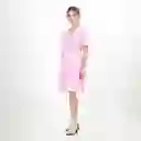 Vestido Cuello V Manga Corta Morado Talla S 552257