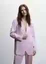 Pantalón Topete Malva Talla 44 Mujer Mango
