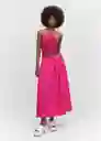 Falda Creta Fucsia Talla 24 Mujer Mango