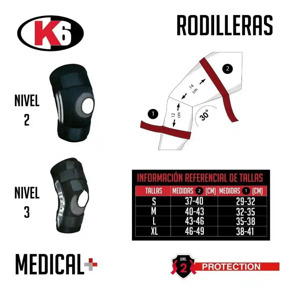 Rodillera Ortopédica Con Soporte De Metal Nivel 3 Talla L