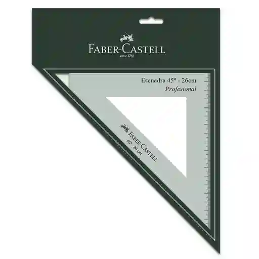 Escuadra 45 Grados 26 cm 45-26V Faber-Castell