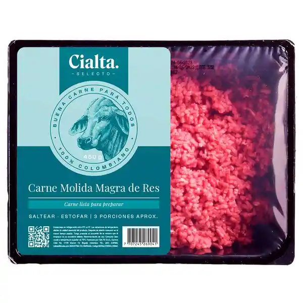 Cialta Carne Molida Magra Llano Alto