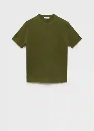 Camiseta Tricot Andrew Verde Talla L Hombre Mango