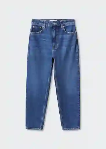 Pantalón Jean Mom 2000 Tejano Oscuro Talla 34 Mujer Mango