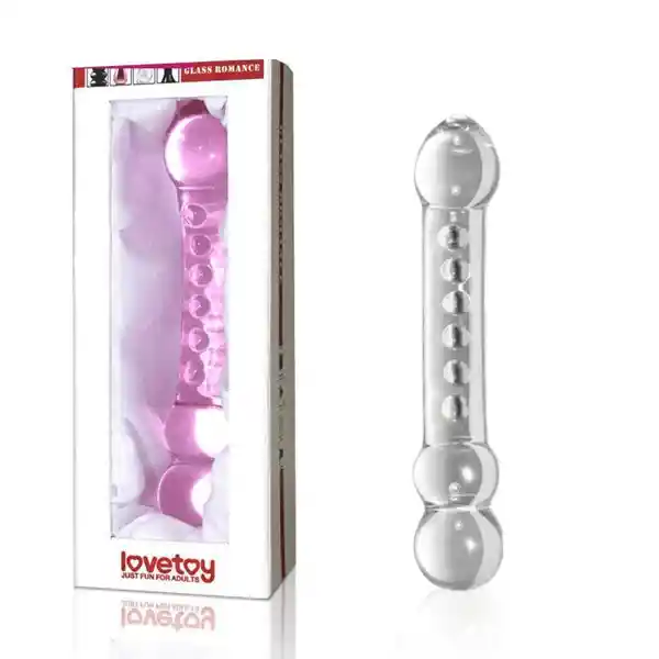 Dildo Glass Romance Curve Pink