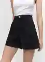 Short Regina Tejano Color Negro Talla 34 Mujer Mango