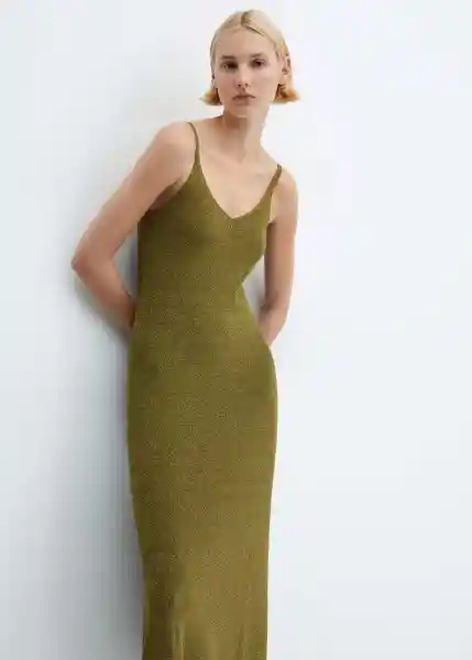 Vestido Kling Oliva Talla XL Mujer Mango