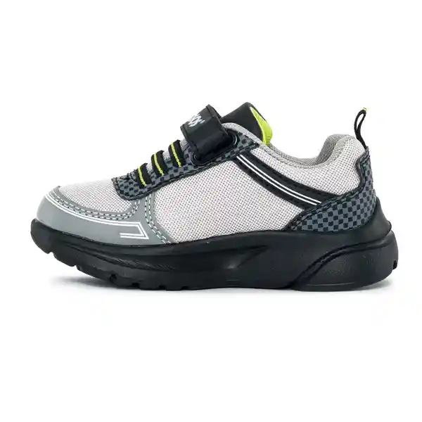 Los Gomosos Tenis Con Luces Rodano Niño Gris Negro Talla 28