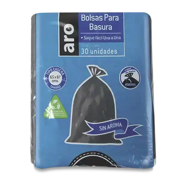 Aro Bolsa de Basura Residencia-Citronela Negra 65 x 87