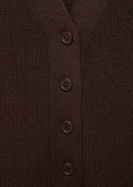 Chaleco Seseta Chocolate Talla S Mujer Mango