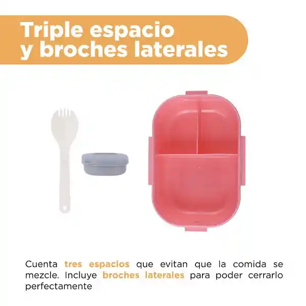 Contenedor Para Alimentos de Doble Capa Con Asas 1200 mL Miniso