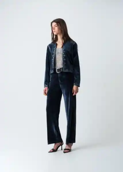 Chaqueta Mujer Azul Pacifico Ultraoscuro Talla S 523G075 Naf Naf