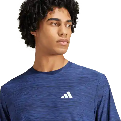 Adidas Camiseta Stretch Manga Corta Hombre Azul T XL
