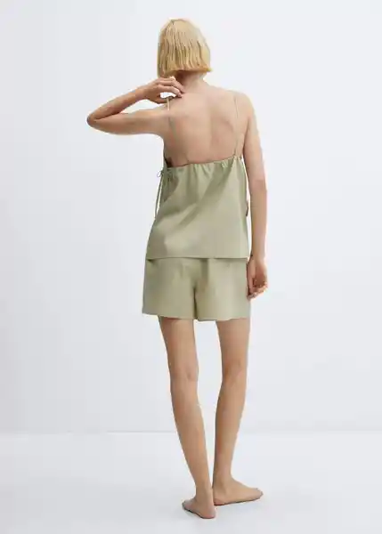 Short Pijama Aire Khaki Talla M Mujer Mango