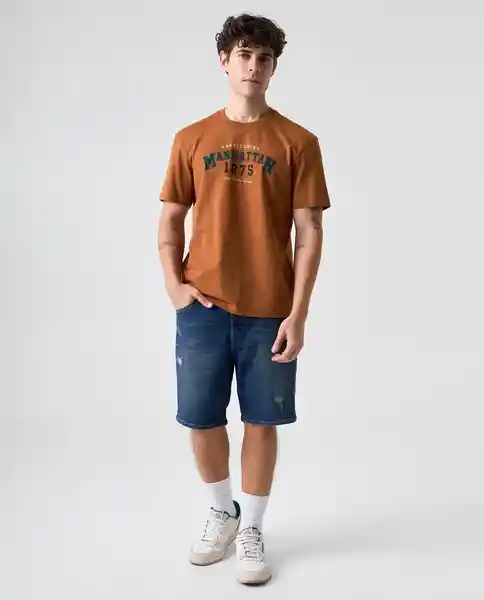 Camiseta Hombre Café Talla M 842G001_CAF181154 Americanino