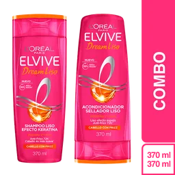 Combo Elvive Dream Liso Shampoo + Acondicionador 370 mL