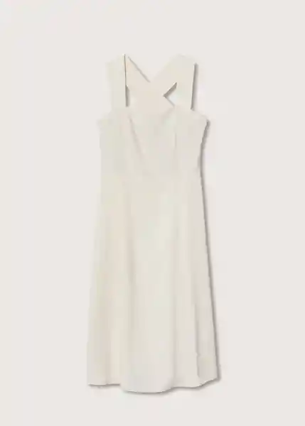 Vestido Boscol-H Crudo Talla L Mujer Mango